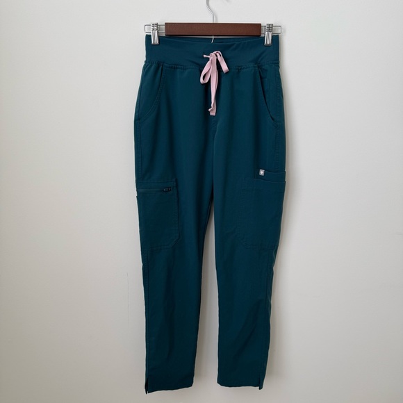 Figs Pants - FIGS High Waisted Yola Skinny Scrub Pants Caribbean Blue Size XSP